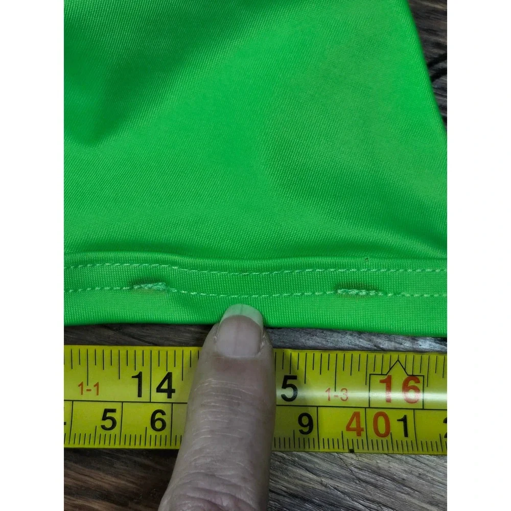 PrettyLittleThing Recycled Lime Green Double Strap Triangle Bikini Top US 10 NWT